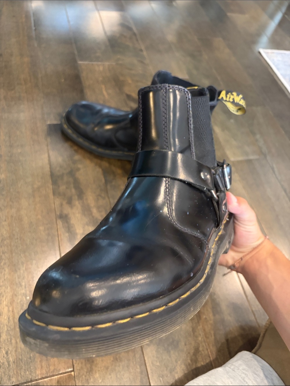 Dr. Martens Black Leather Harness Chelsea Boots - Picture 8 of 10